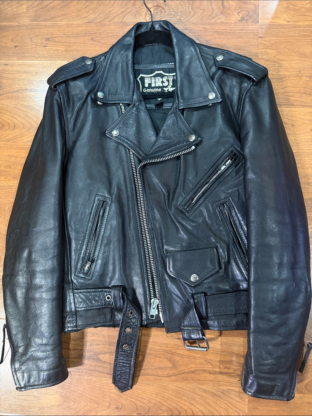 Hedi Slimane Saint Laurent Style MC Moto Black Leather Biker Jacket -